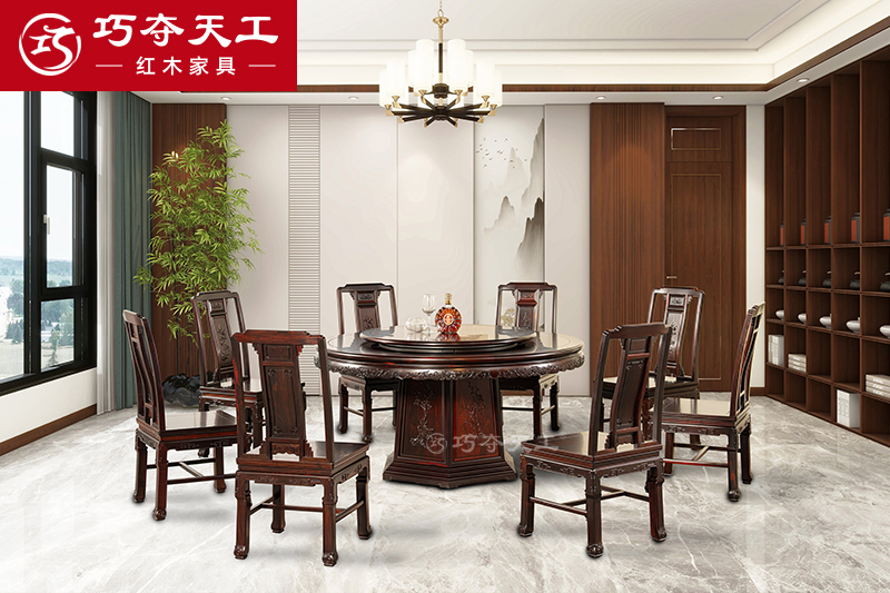 803金玉滿堂圓桌配301鳥語(yǔ)花香餐椅